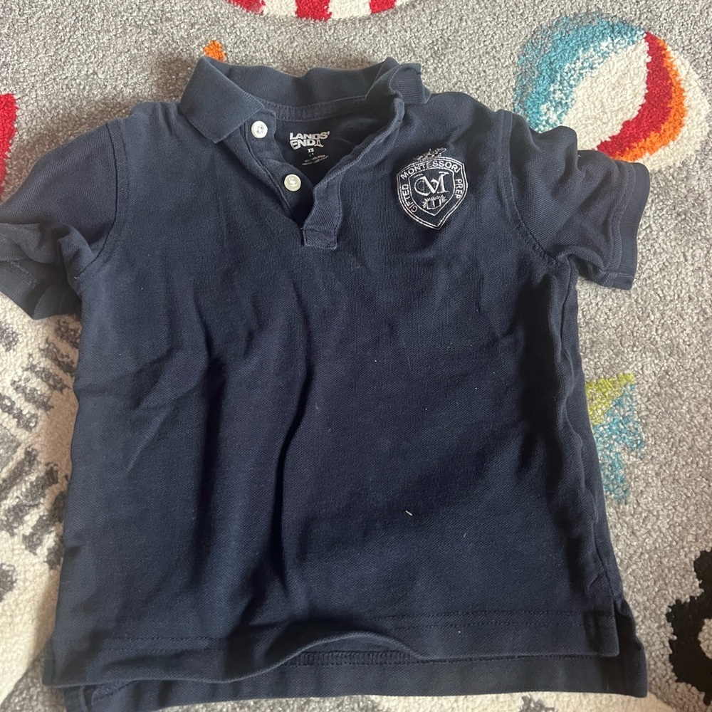 Navy & Blue Kids Polo Shirts Bundle - Montessori Gifted Prep School Uniform - Picture 7 of 8